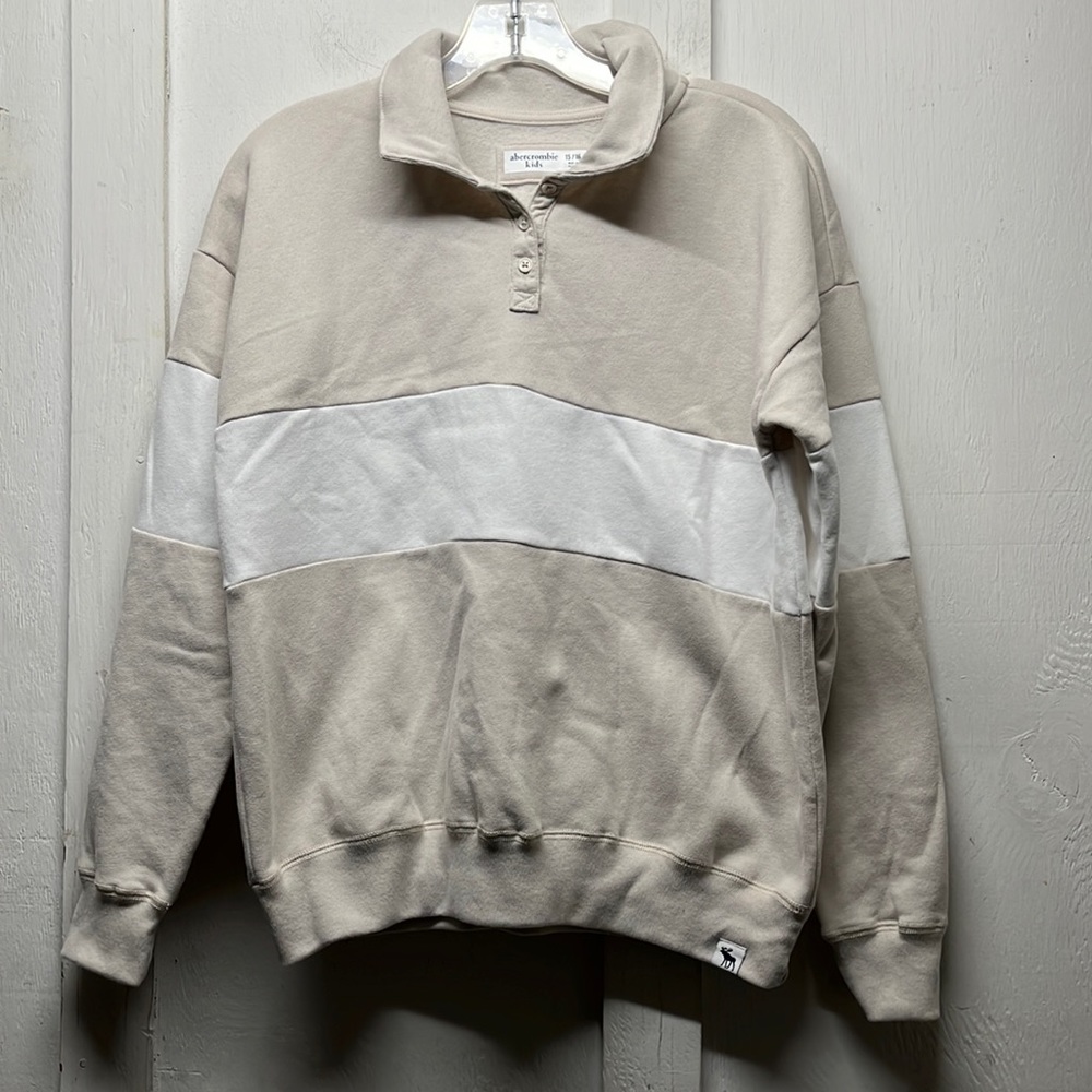 Abercrombie kids color block polo sweatshirt